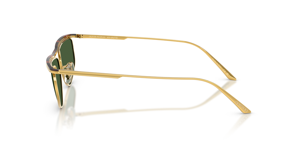Oliver Peoples 1986C avec une monture Or/acajou foncé et des verres Vert - image 4