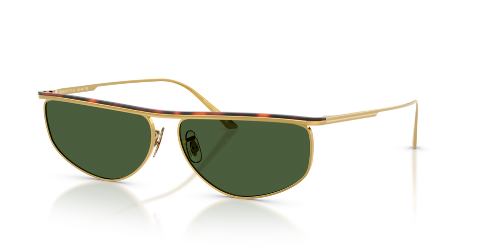 Oliver Peoples 1986C with Gold/Dark Mahogany frame and Green lenses - image 3