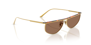 Sie Oliver Peoples 1986C mit Gold/Dunkles Mahagoni Gestell und Braun Gläsern - Das Bild 3