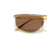 Oliver Peoples 1986C with Gold/Dark Mahogany frame and Brown lenses - Variant