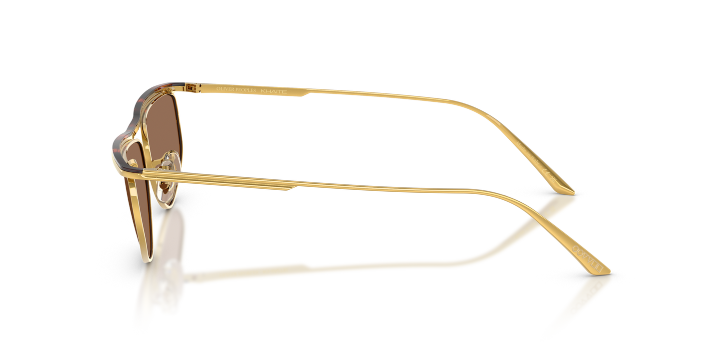 Oliver Peoples 1986C con montatura Oro/Mogano scuro e lenti  Marrone - Immagine Khaite Asta