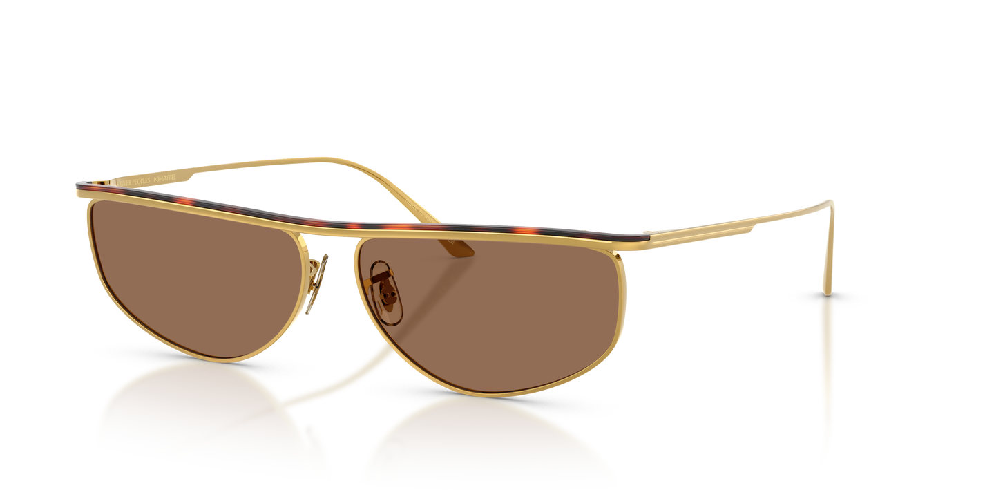 Oliver Peoples 1986C with Gold/Dark Mahogany frame and Brown