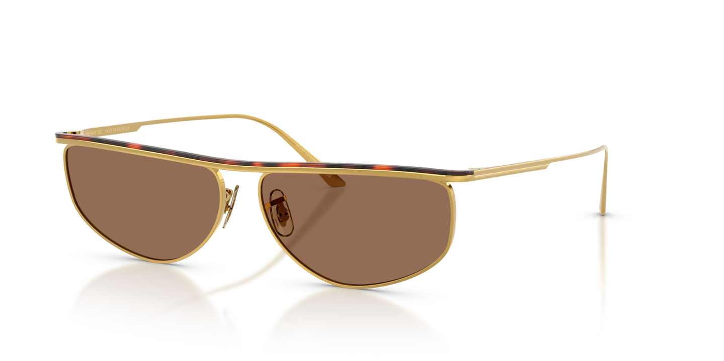 Oliver Peoples 1986C with Gold/Dark Mahogany frame and Brown