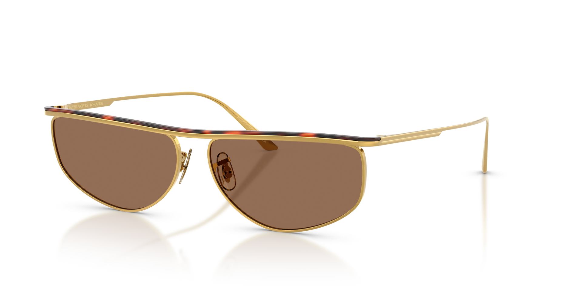 Oliver Peoples 1986C with Gold/Dark Mahogany frame and Brown