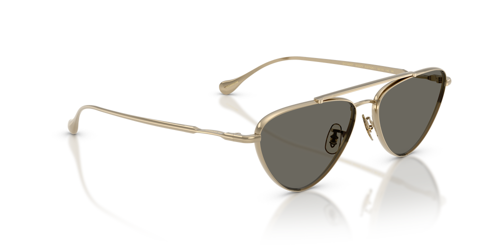 Oliver Peoples Edition 1 avec une monture Or et des verres Gris - L'image 3