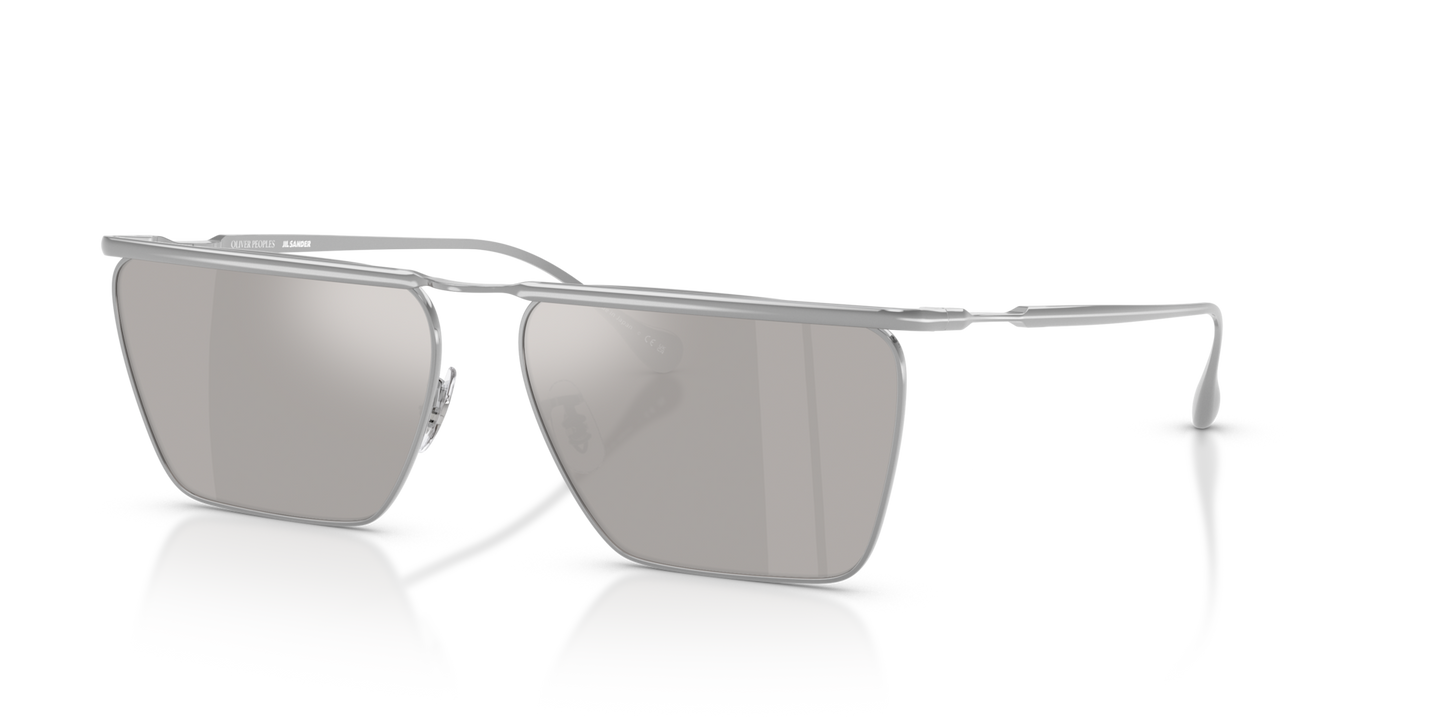 Oliver Peoples Edition 2、シルバーフレーム、グレーレンズ - 画像 アイワイヤー