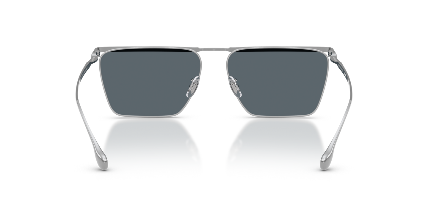 Oliver Peoples Edition 2 with Silver frame and Blue lenses - Image Nosepads