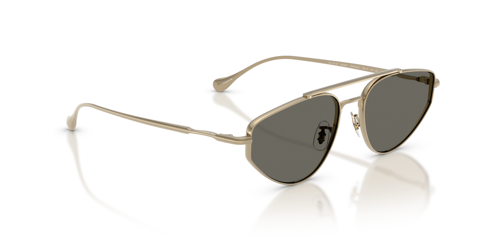 Oliver Peoples Edition 5 avec une monture Or et des verres Gris - L'image 3