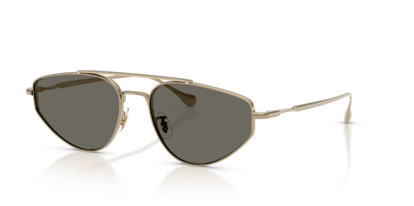 Oliver Peoples Edition 5 with Gold frame and Grey lenses - Image Eyewire