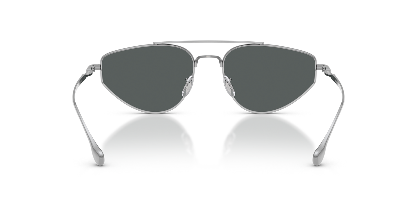 Oliver Peoples Edition 5 with Silver frame and Grey lenses - Image Nosepads