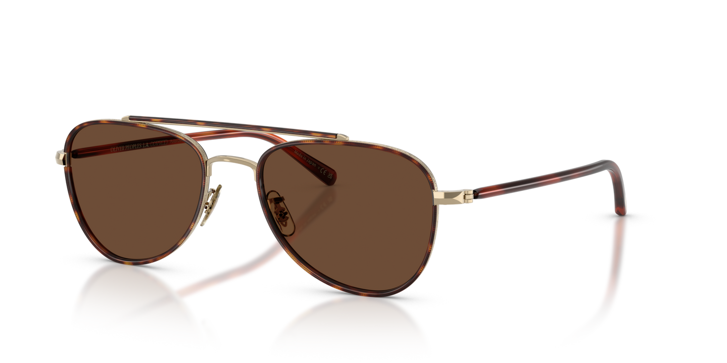 Oliver Peoples Sacoye con montura Caoba oscuro/dorado y lentes Marrón - Imagen Aros