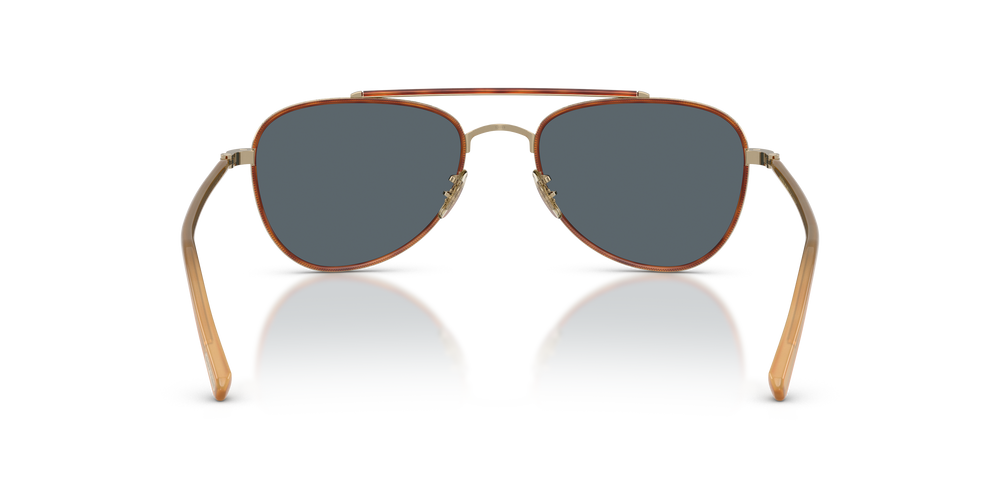 Sie Oliver Peoples Sacoye mit Gold/Bernstein Gestell und Blau Gläsern - Das Bild 5