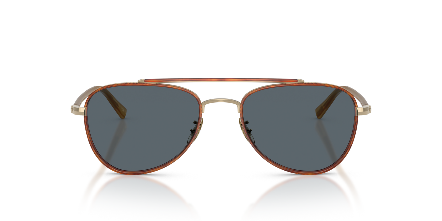 Oliver Peoples Sacoye con montura Dorado/Ámbar y lentes Azul - Imagen Material