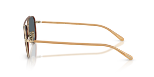 Sie Oliver Peoples Sacoye mit Gold/Bernstein Gestell und Blau Gläsern - Das Bild 4
