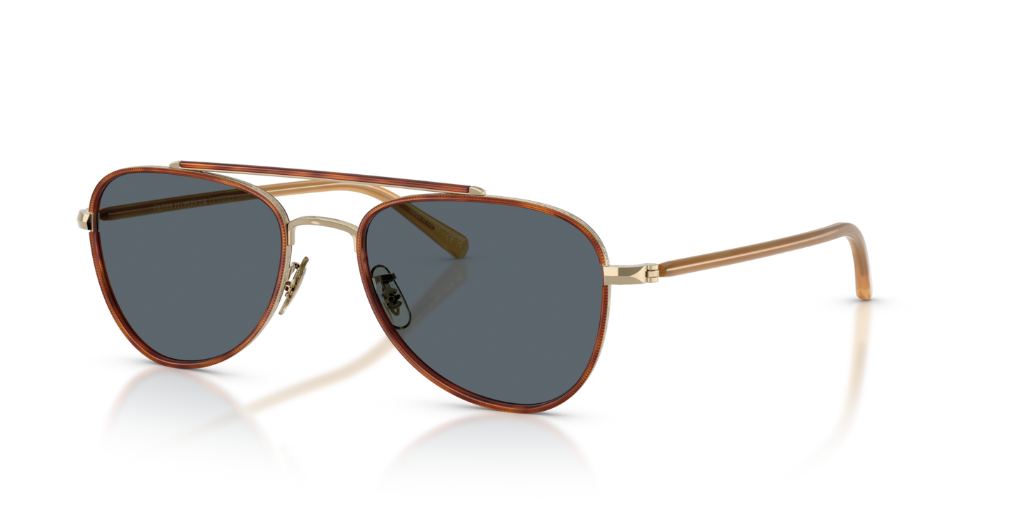 Oliver Peoples Sacoye con montura Dorado/Ámbar y lentes Azul - Imagen Aros
