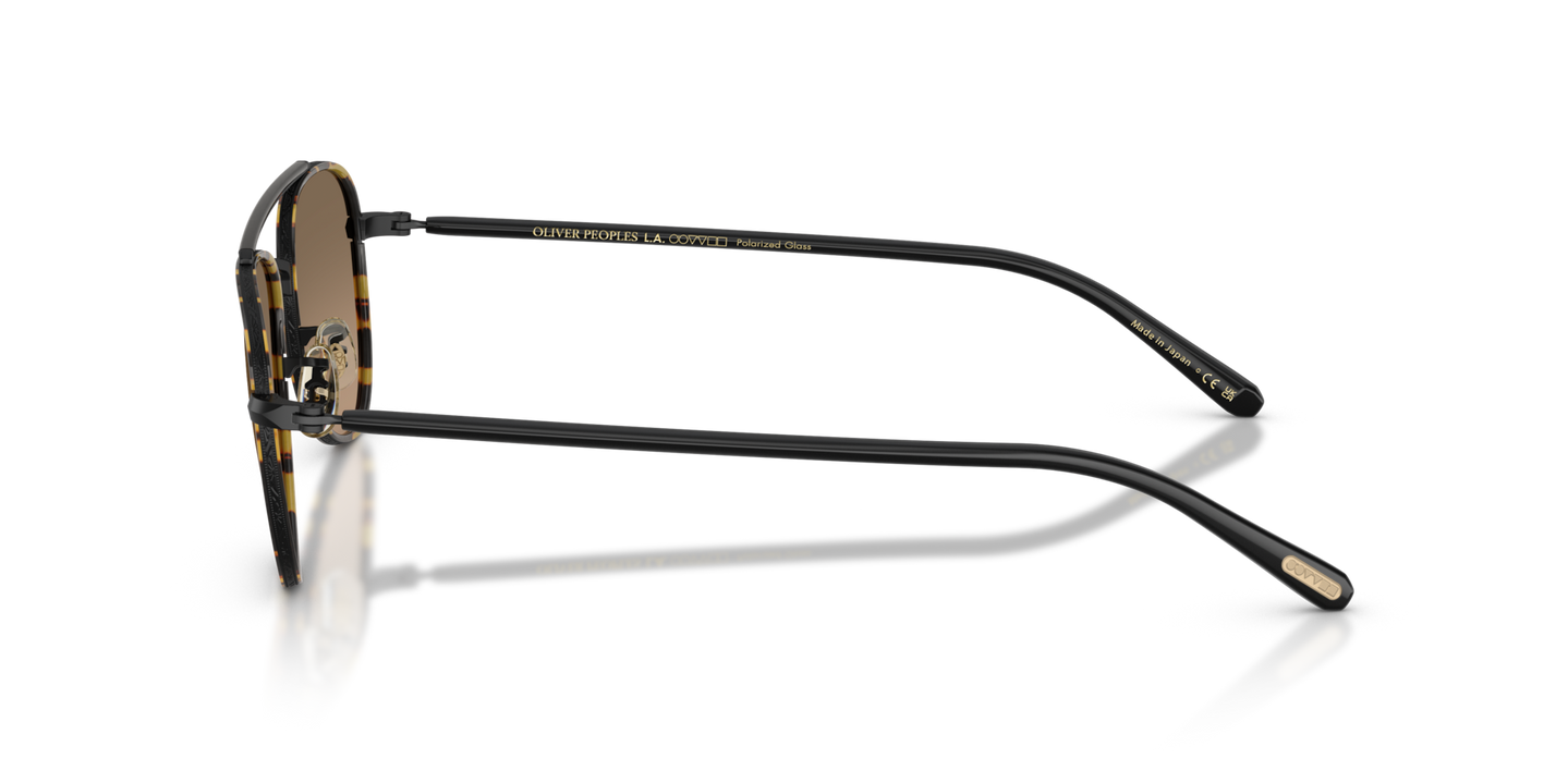 Oliver Peoples Sacoye with Matte Black/DTB frame and Brown lenses - Image Oliver Peoples Logo