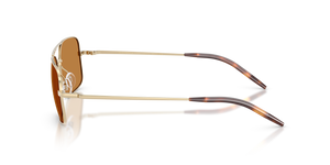 Oliver Peoples Victory II con montura Oro y lentes Marrón - El 4