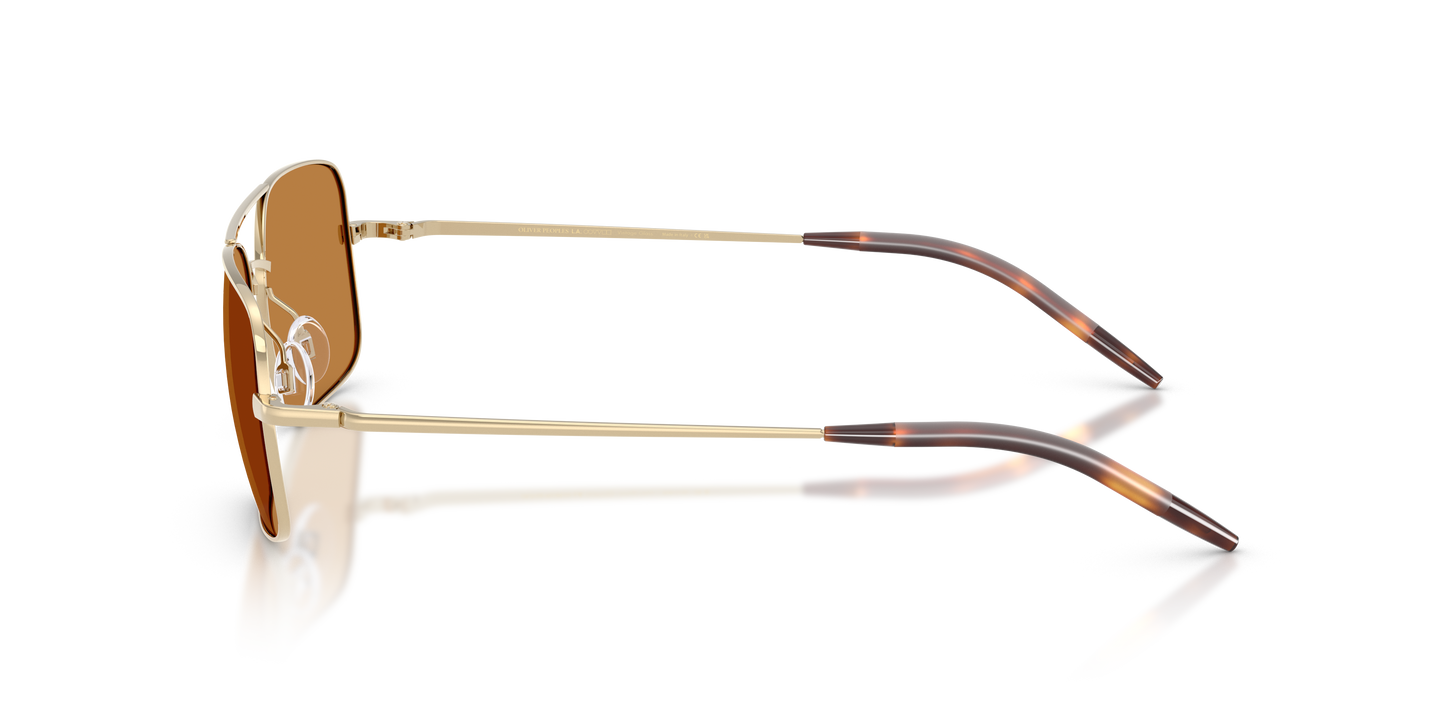 Oliver Peoples Victory II with Gold frame and Cognac lenses