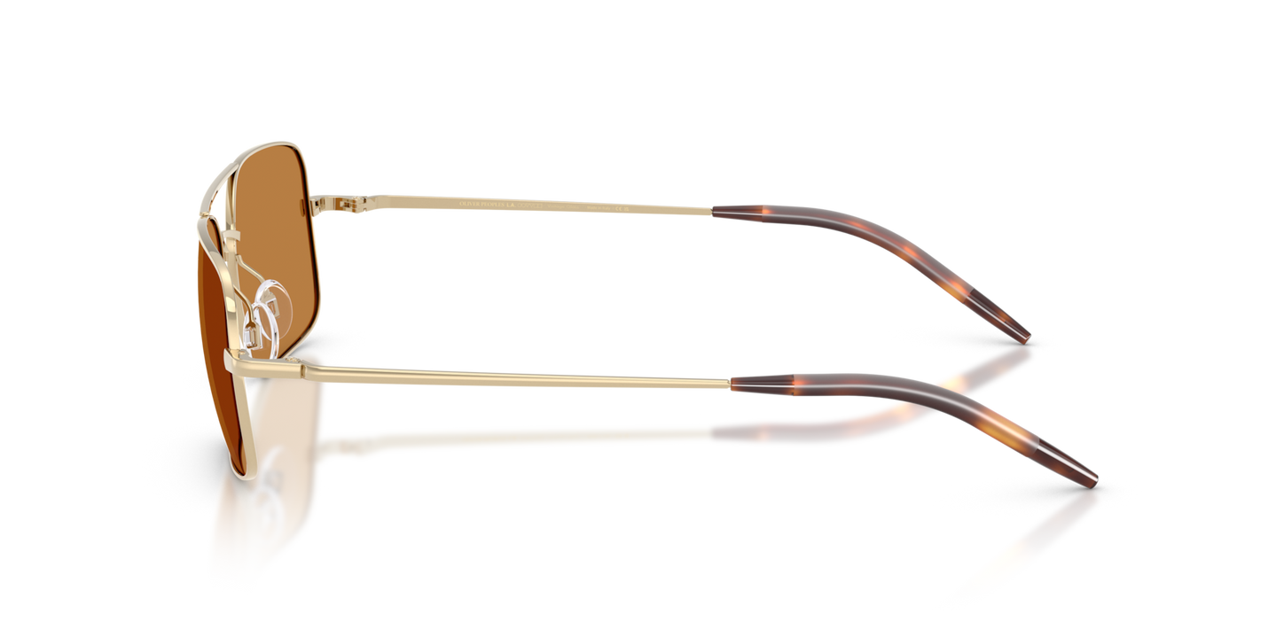 Oliver Peoples Victory II with Gold frame and Cognac lenses