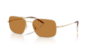 Oliver Peoples Victory II con montura Oro y lentes Marrón - El 1