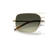 Sie Oliver Peoples Victory II mit Gold Gestell und Grün Gläsern - Variant