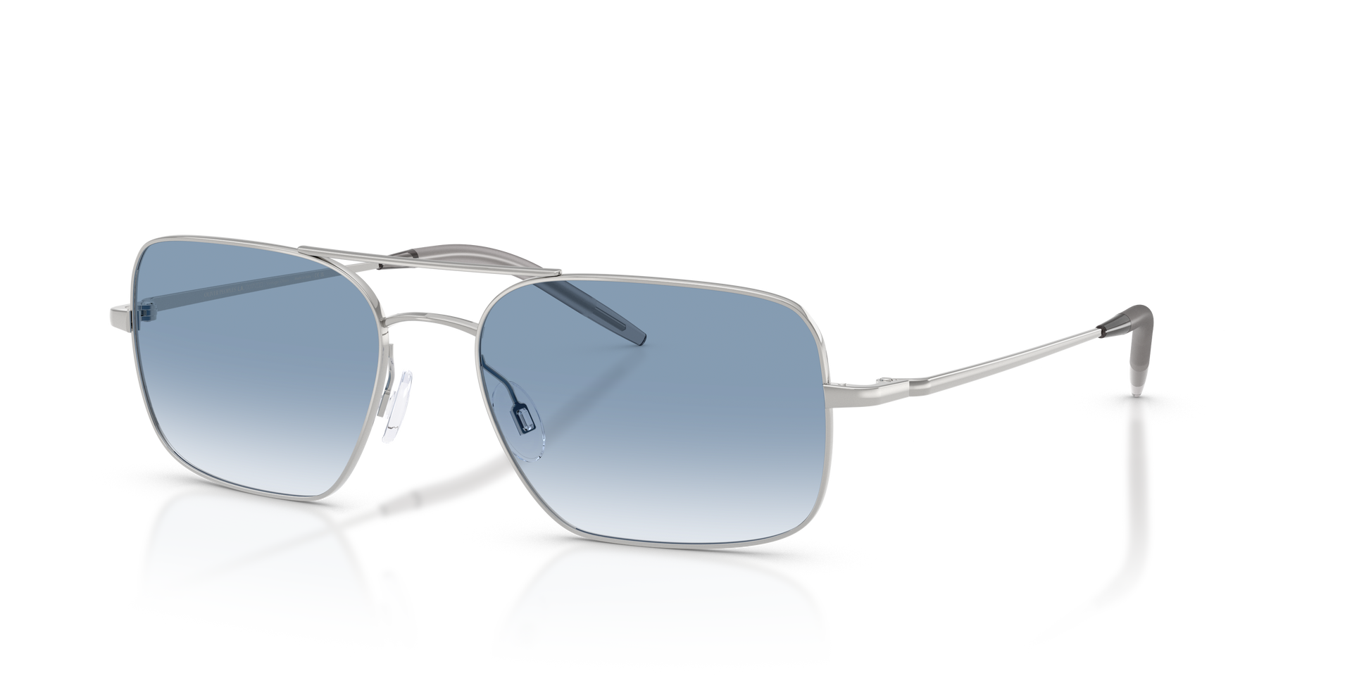 Oliver Peoples Victory II with Silver frame and Ocean Gradient