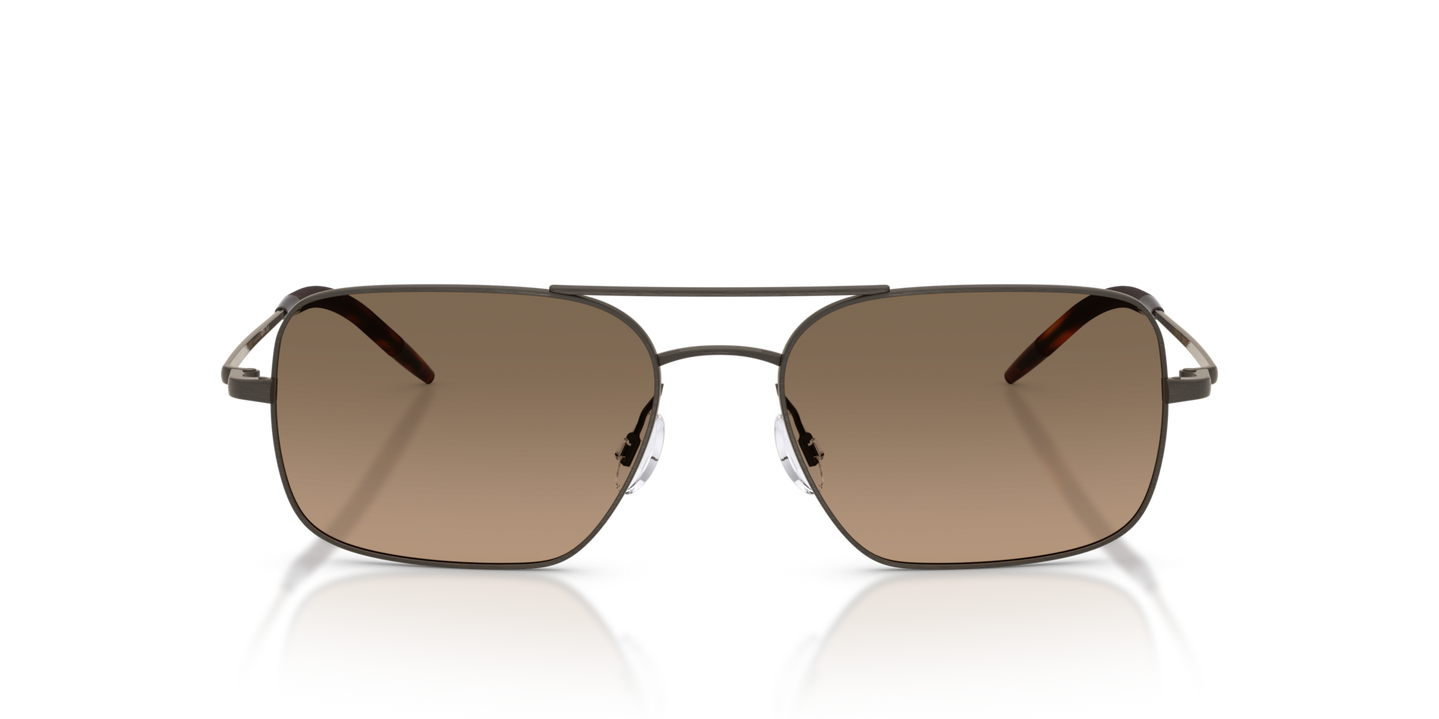 Oliver Peoples Victory II with Pewter frame and Brown lenses - Image Lenses