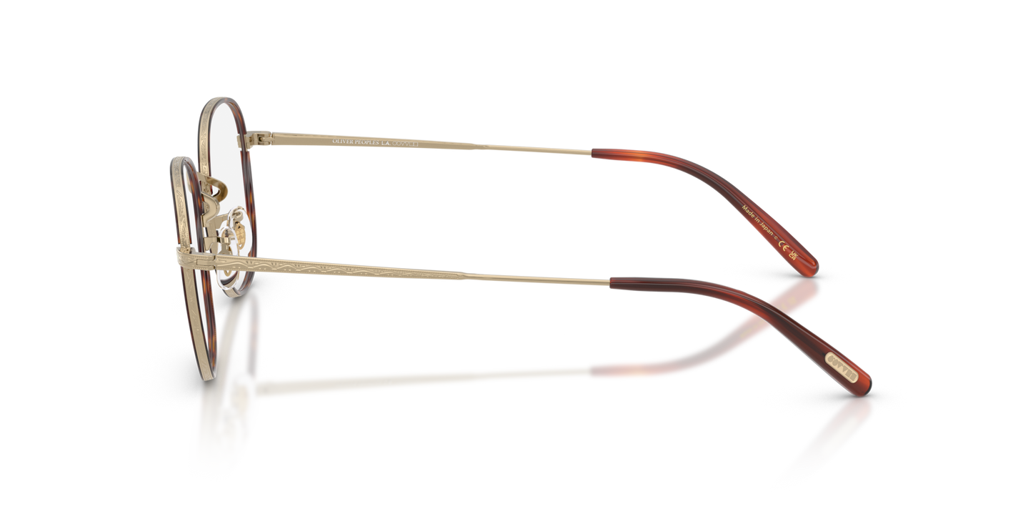 Oliver Peoples Mehr with Gold/Dark Mahogany frame - Image Filigree