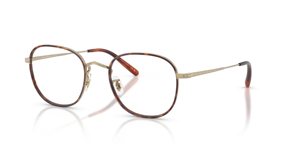 Oliver Peoples Mehr mit Gold/Dunkles Mahagoni Gestell - Das Bild 1