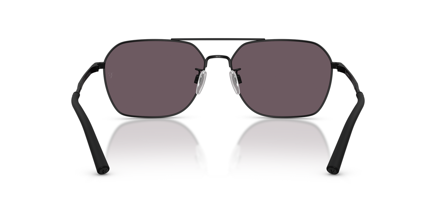 Oliver Peoples R-17 with Matte Black frame and Royal Purple Mirror