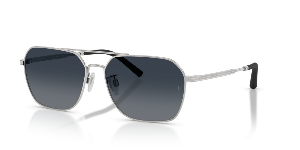 Oliver Peoples R-17 with Brushed Silver frame and Blue lenses - image 7
