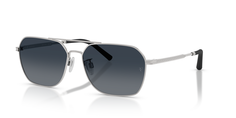 Oliver Peoples R-17 con montatura Argento Spazzolato e lenti  Blue - L'immagine 7
