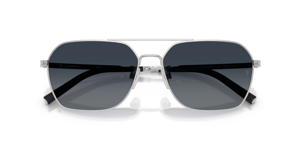 Oliver Peoples R-17 with Brushed Silver frame and Blue lenses - image 6
