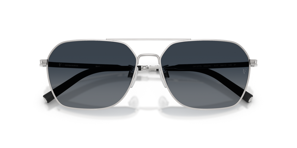 Oliver Peoples R-17 with Brushed Silver frame and Blue lenses - image 6