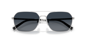 Oliver Peoples R-17 con montatura Argento Spazzolato e lenti  Blue - L'immagine 6
