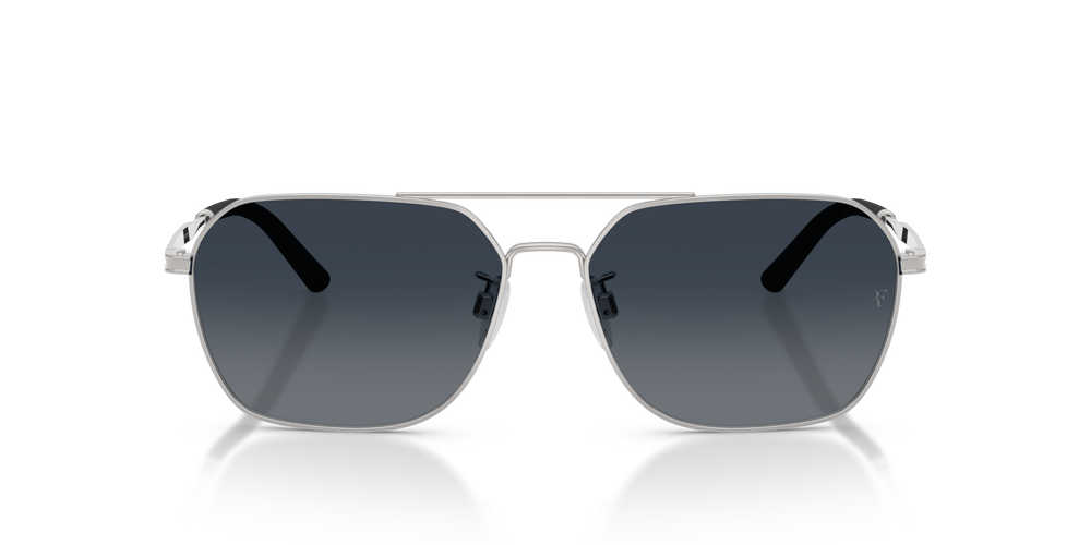 Oliver Peoples R-17 with Brushed Silver frame and Blue lenses - image 8