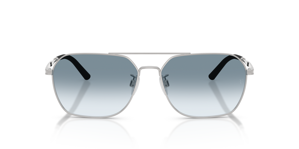 Oliver Peoples R-17 with Brushed Silver frame and Blue lenses - image 2