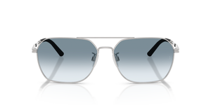 Oliver Peoples R-17 with Brushed Silver frame and Blue lenses - image 2
