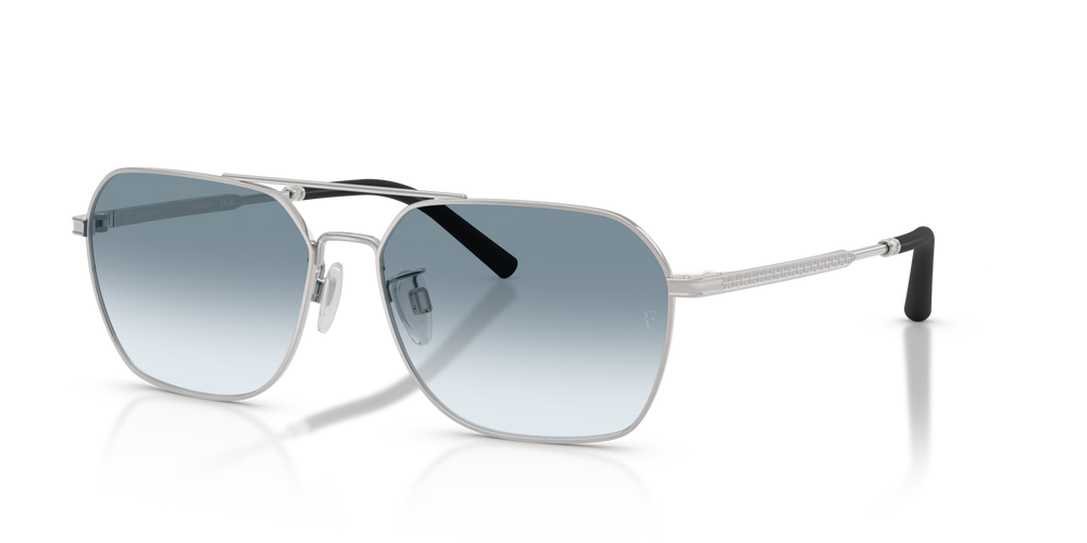 Oliver Peoples R-17 with Brushed Silver frame and Blue lenses - image 1