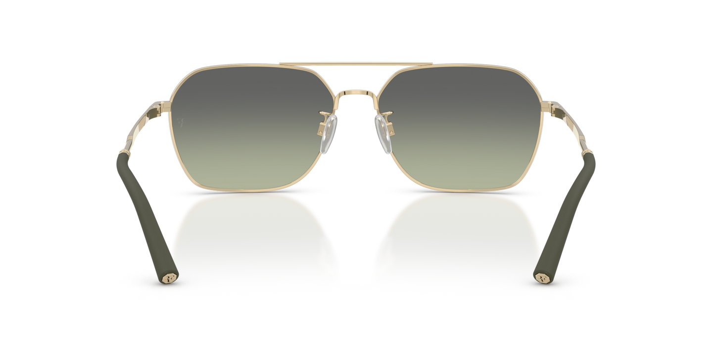 Oliver Peoples R-17 con montatura Oro Spazzolato e lenti  Verde - Immagine Naselli