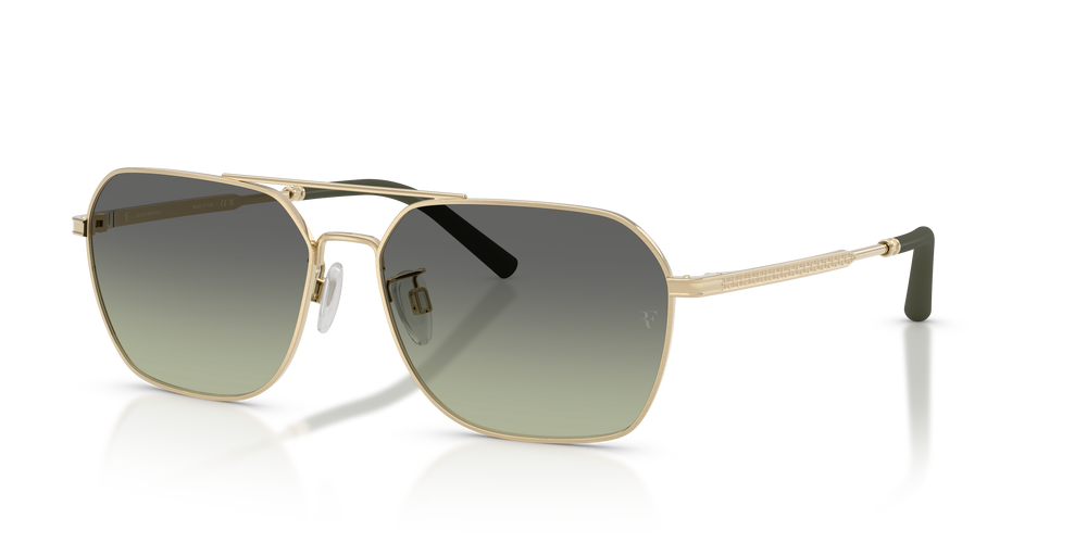 Oliver Peoples R-17 con montatura Oro Spazzolato e lenti  Verde - L'immagine 2