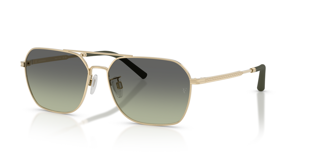 Oliver Peoples R-17 with Brushed Gold frame and Green lenses - image 2