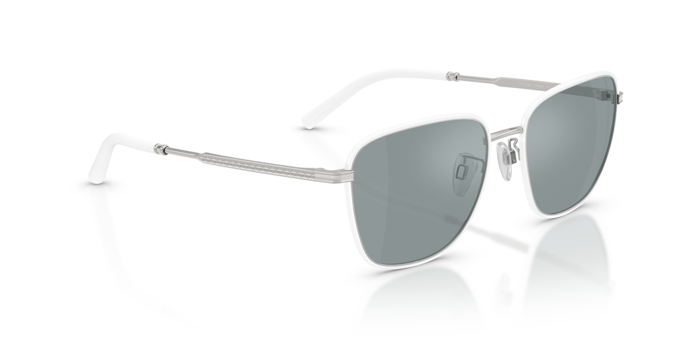 Oliver Peoples R-18 con montatura Bianco/Argento e lenti  Grigio - L'immagine 3