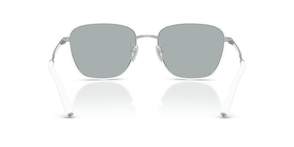 Oliver Peoples R-18 con montatura Bianco/Argento e lenti  Grigio - L'immagine 5