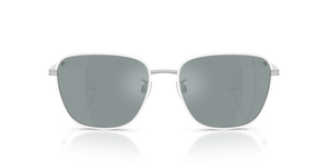 Oliver Peoples R-18 con montatura Bianco/Argento e lenti  Grigio - immagine 2