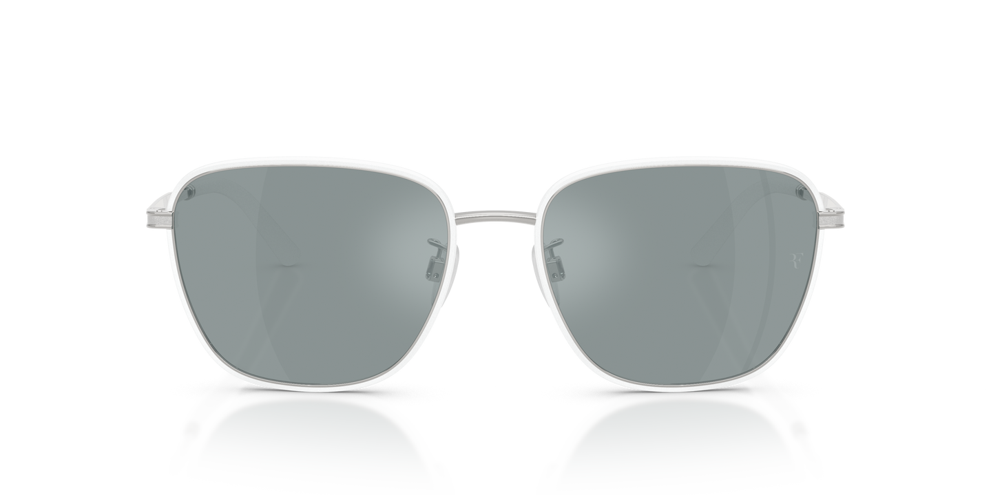 Oliver Peoples R-18 with White/Silver frame and Grey lenses - Image Performance Lenses