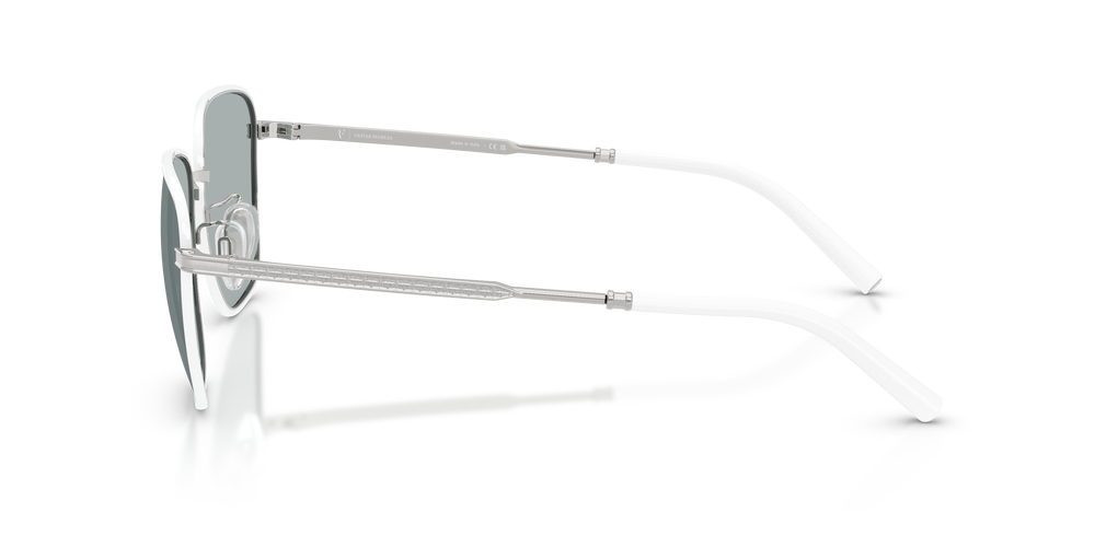 Oliver Peoples R-18 con montatura Bianco/Argento e lenti  Grigio - L'immagine 4