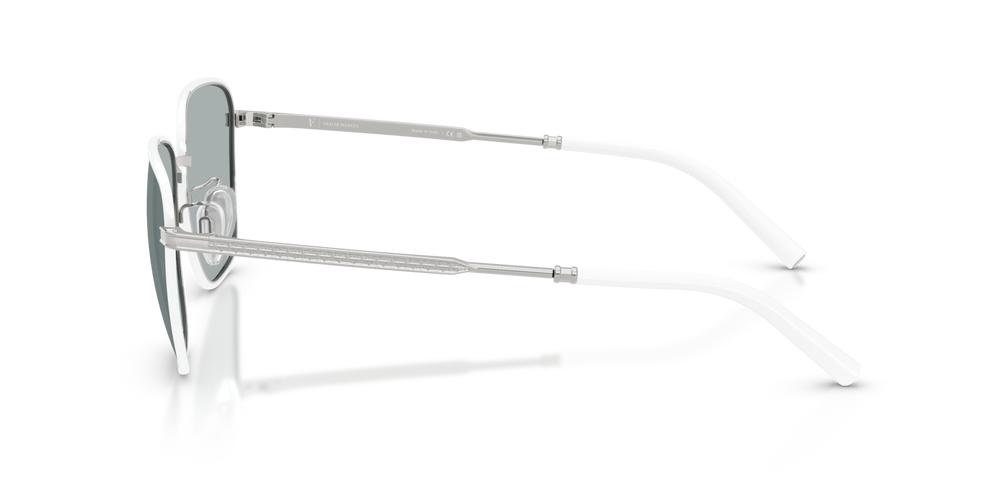 Oliver Peoples R-18 con montatura Bianco/Argento e lenti  Grigio - immagine 4