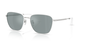 Oliver Peoples R-18 con montatura Bianco/Argento e lenti  Grigio - L'immagine 1