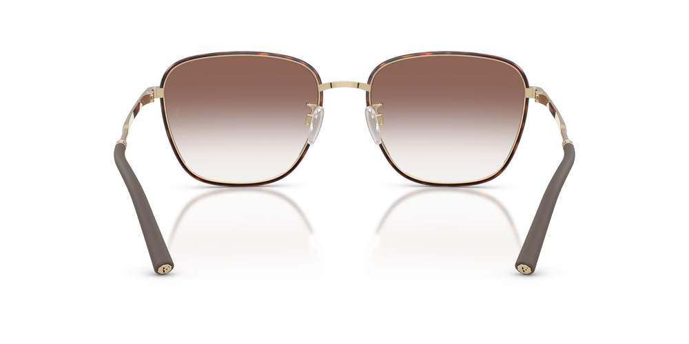 Oliver Peoples R-18 with ブラッシュゴールド/ダークマホガニー frame and ブラウン lenses - 画像5